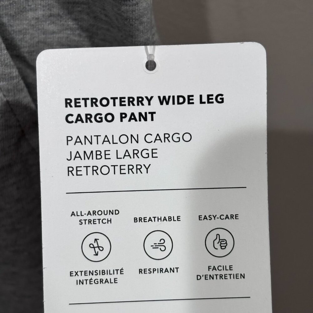 Athleta Women's Retroterry High Rise Wide Leg Cargo Pant Grey SZ: XL - Picture 16 of 16